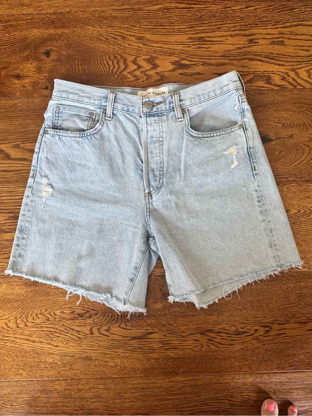 Denim Forum Yoko Mid Thigh Denim Shorts